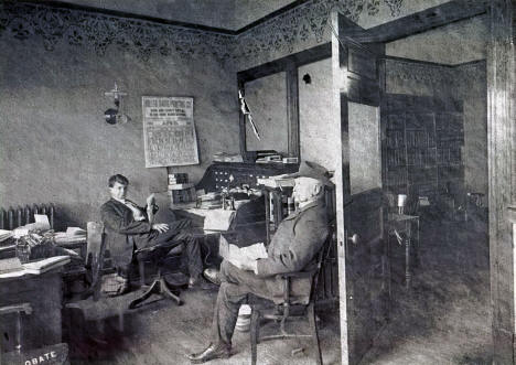 Interior view of the office of the Judge of Probate in the Renville County Courthouse, Olivia Minnesota, 1904