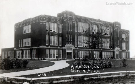 High School, Olivia Minnesota, 1920s