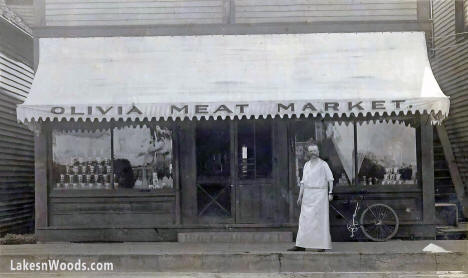 Olivia Meat Market, Olivia Minnesota, 1910s
