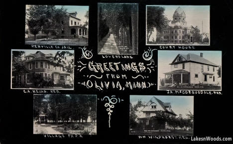 Multiple scenes, Olivia Minnesota, 1920