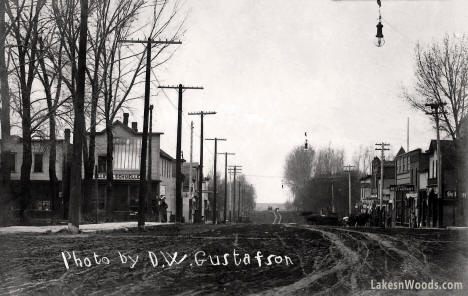 Street scene, believed to be of Olivia Minnesota, 1907