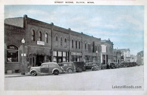 Street scene, Olivia Minnesota, 1942