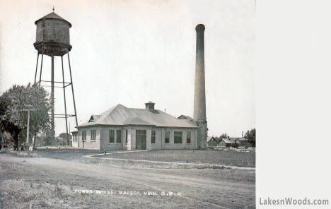 Power House and Water Tower, Waseca Minnesota, 1906
