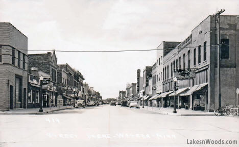 Street scene, Waseca Minnesota, 1940s